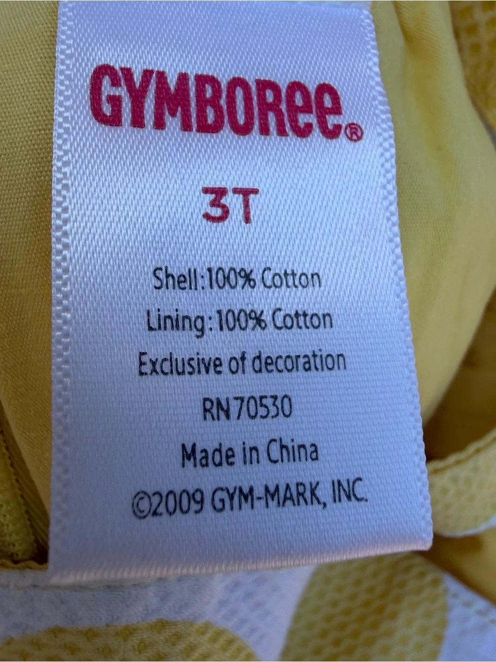 Gymboree Yellow Polka Dot Sundress with Flower Accent